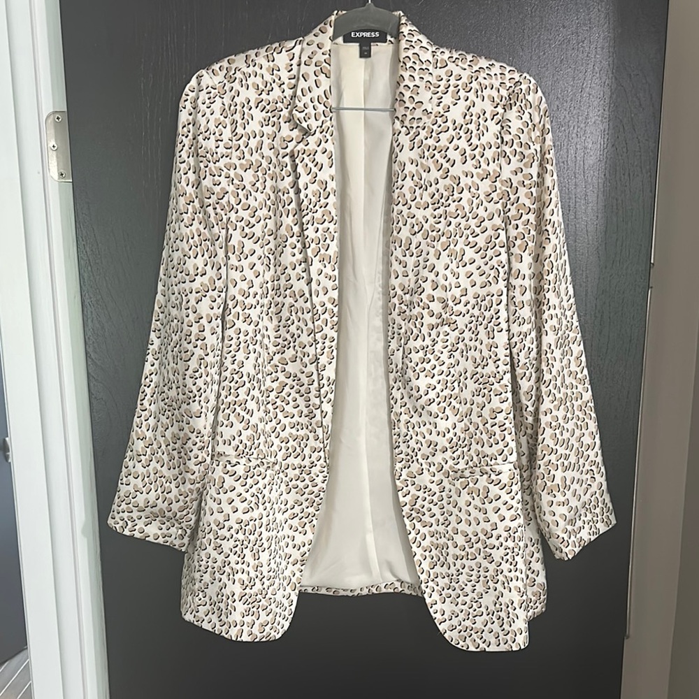 Express oversized Leopard Print Women's Blazer